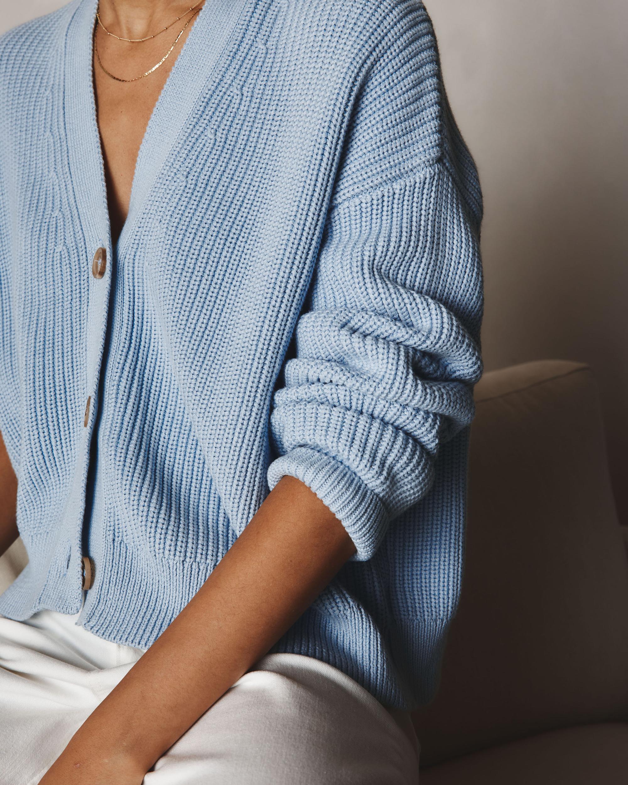 Quince | Women's Fisherman Boxy Cropped Cardigan Sweater Organic Cotton Product Image