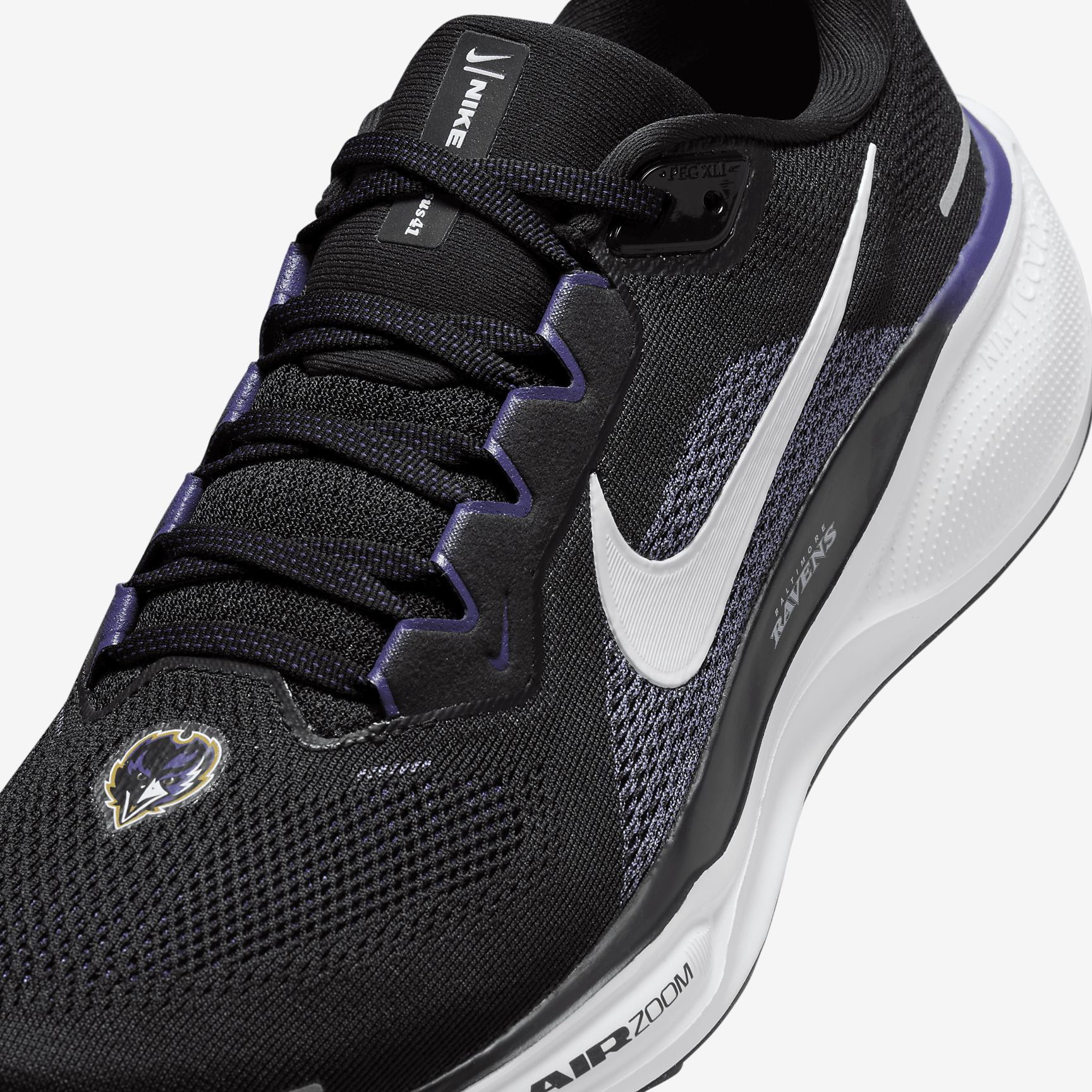 Nike Men's Pegasus 41 NFL Baltimore Ravens Road Running Shoes Product Image