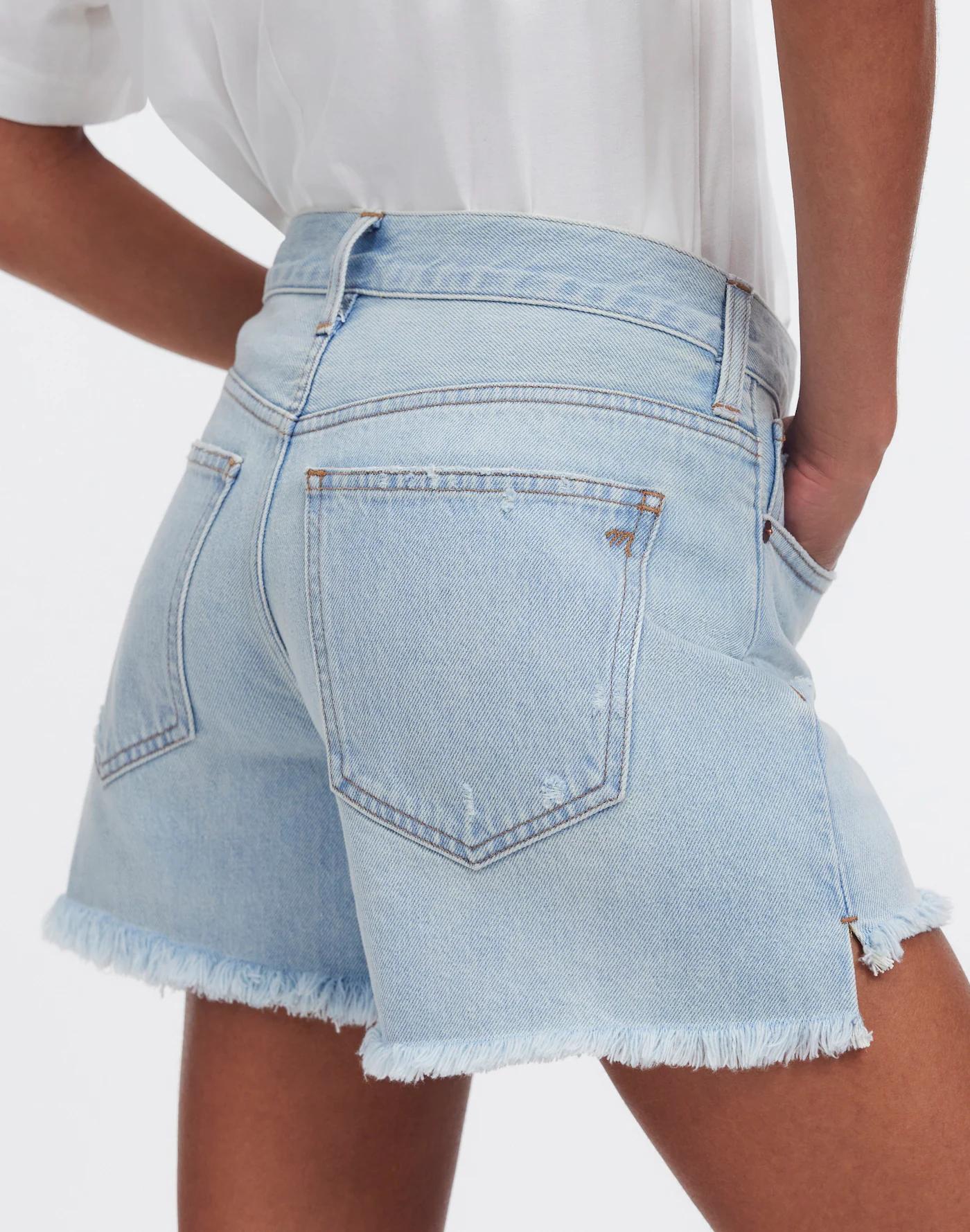 Relaxed Mid-Length Denim Shorts in Wengler Wash: Step-Hem Edition Product Image