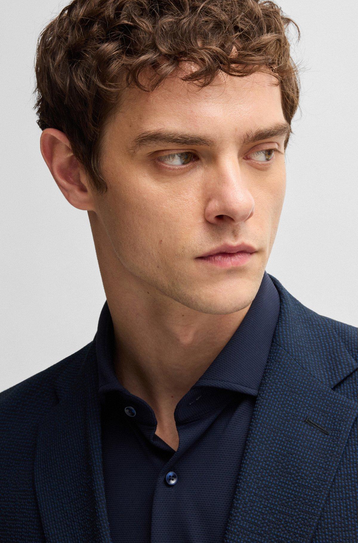 Two-piece suit in performance-stretch seersucker Product Image