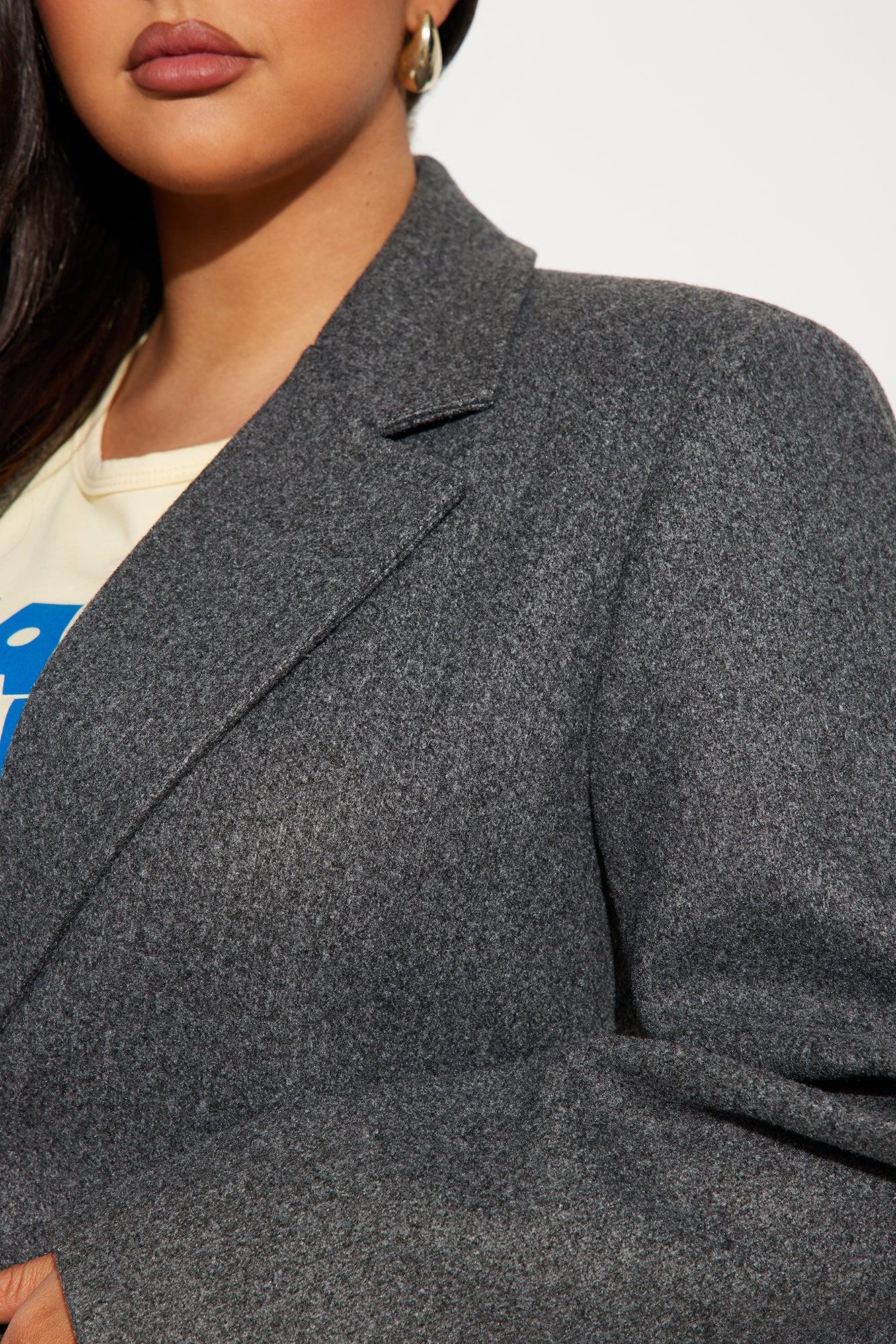 Julia Wool Coat - Heather Grey Product Image