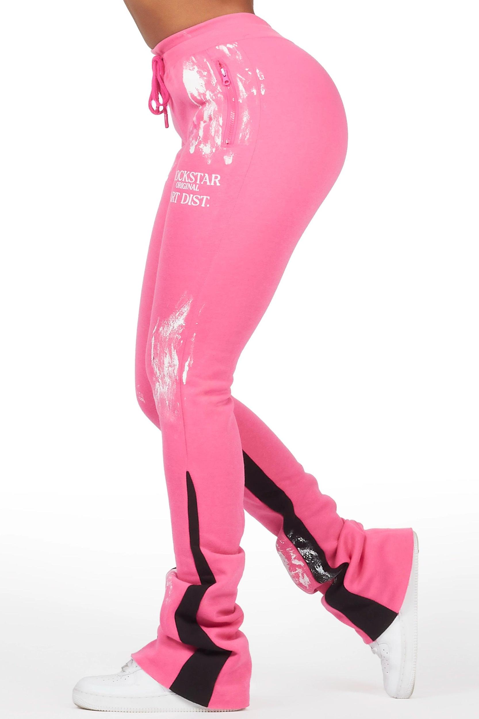 Filipa Hot Pink Stacked Flare Pant Female Product Image
