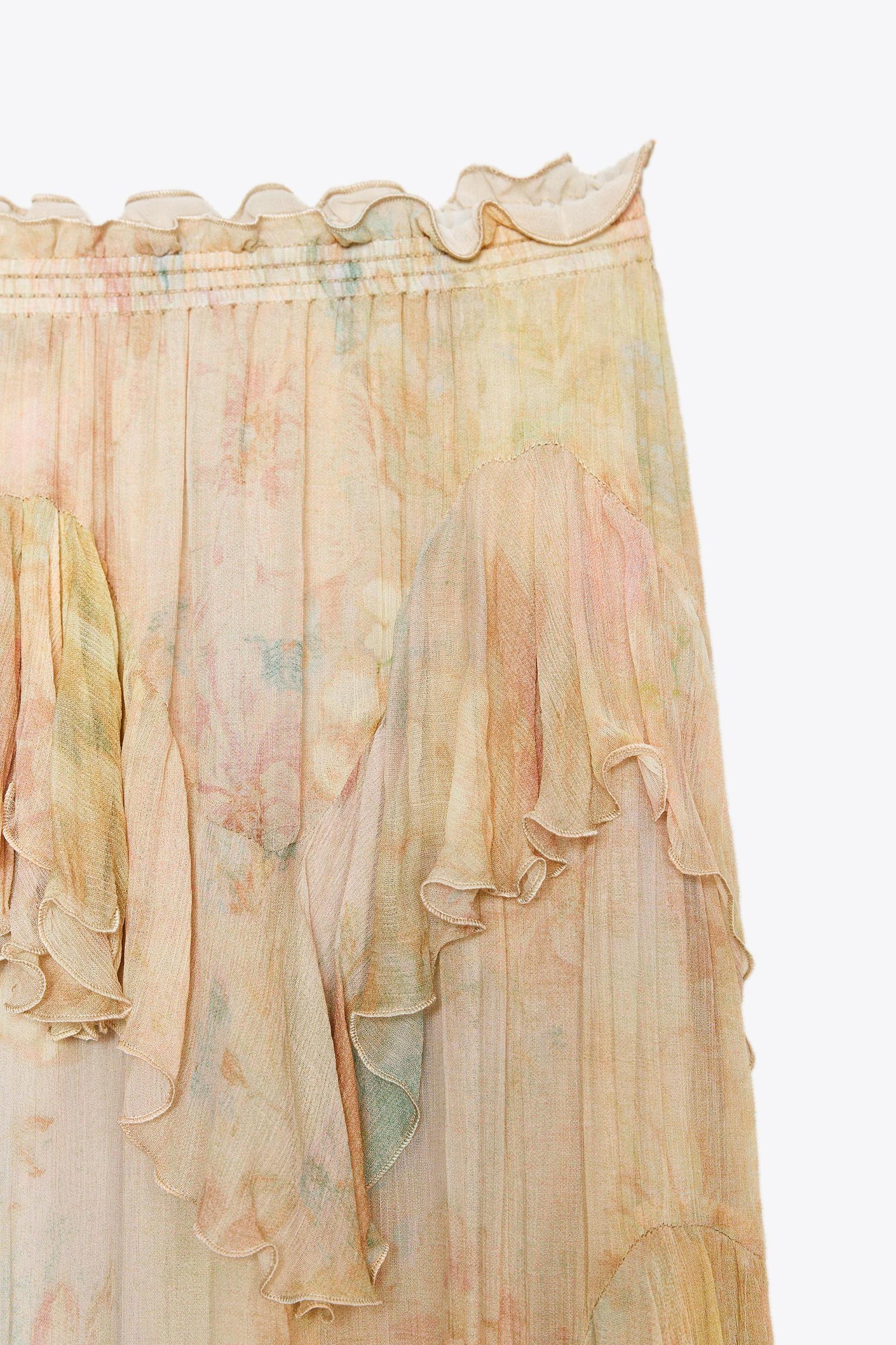 ZW COLLECTION PRINTED RUFFLE SKIRT Product Image