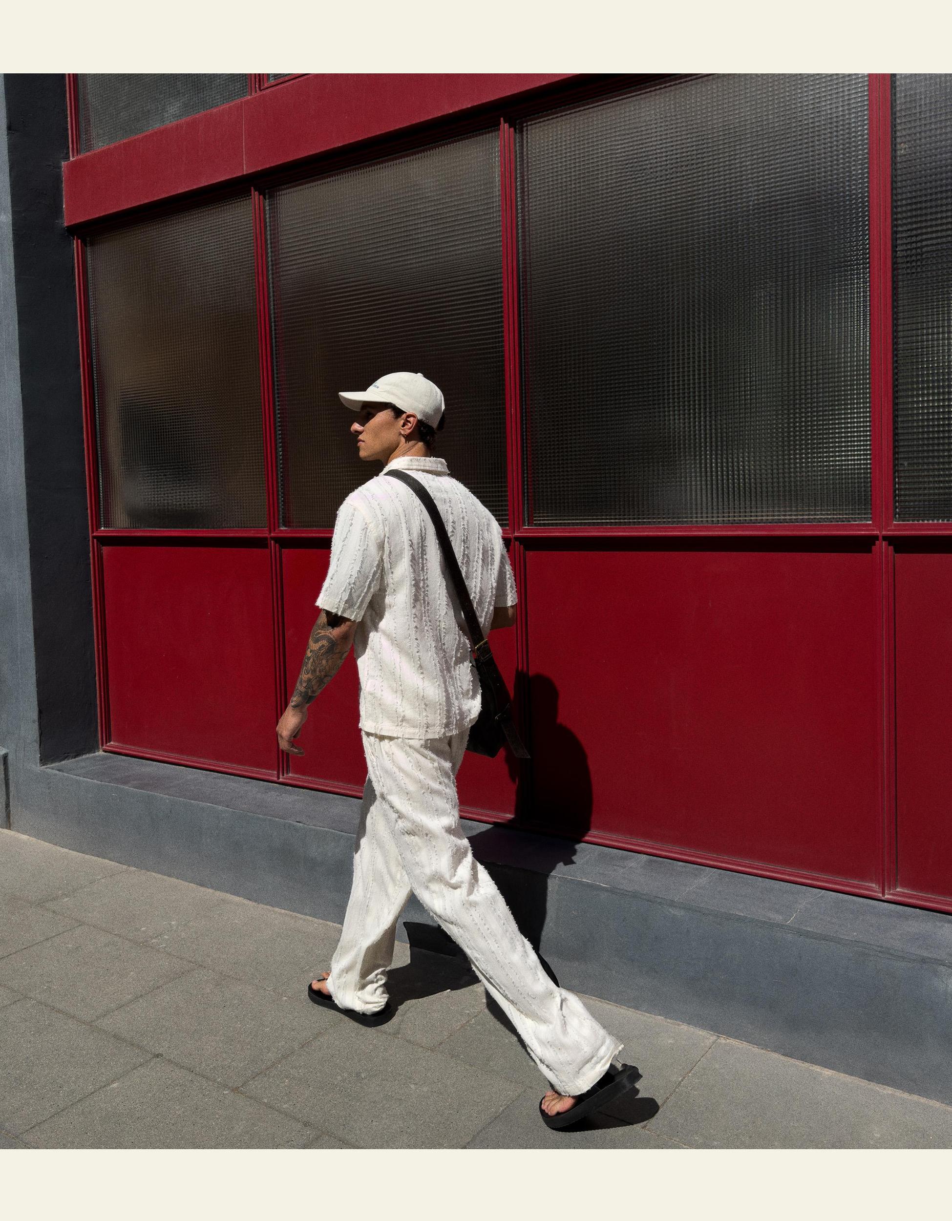 Textured wide-leg pants Product Image