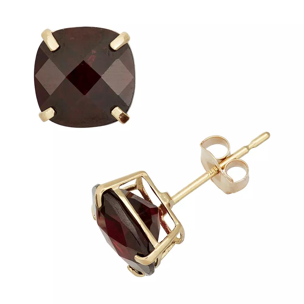 Designs by Gioelli Garnet 10k Gold Stud Earrings, Women's, Red Product Image