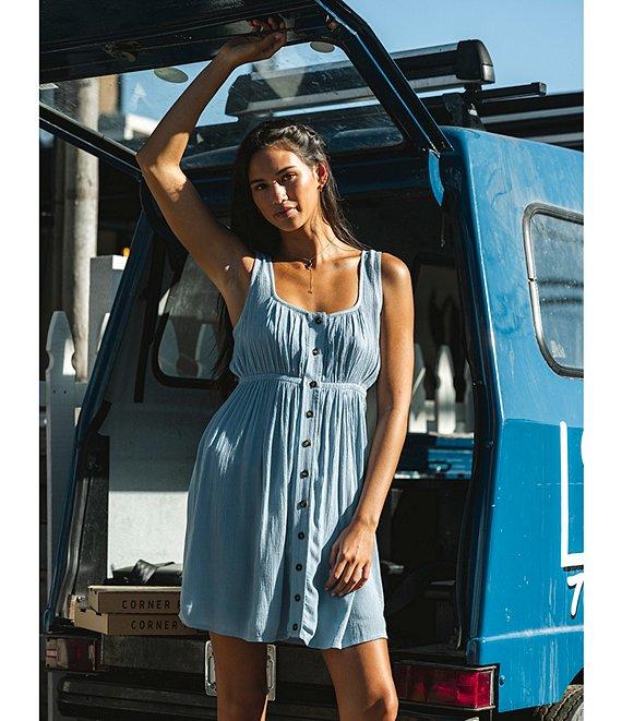 O'Neill Korie Sleeveless Solid Mini Faded Denim Dress Product Image