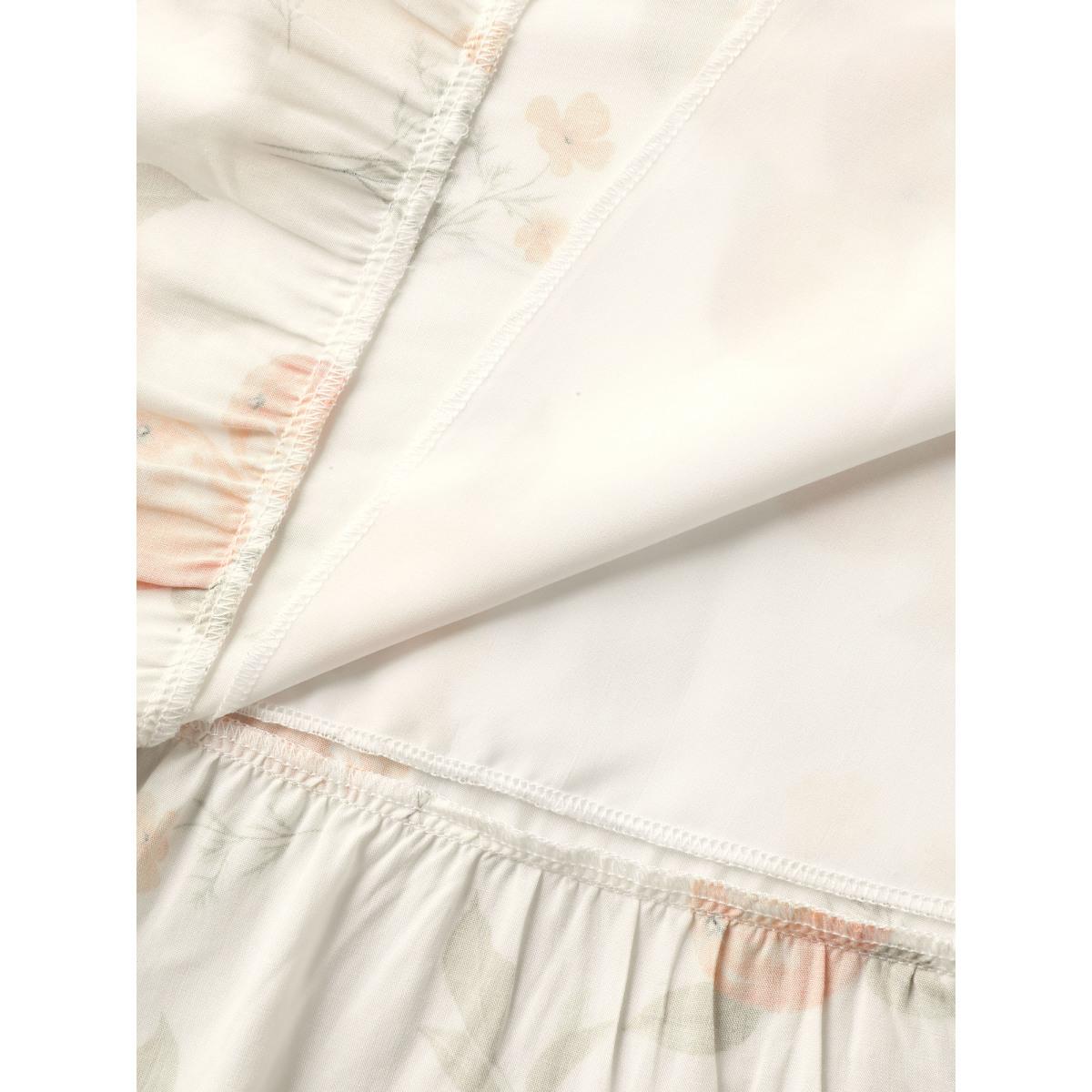 Plus Size Citrus Print Shirred Pockets Midi Dress Originalwhite Women Timeless Non Sleeveless Curvy BloomChic 12/L Product Image