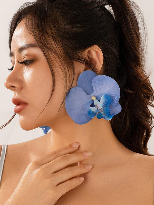 Flower Shape Drop Earrings Product Image