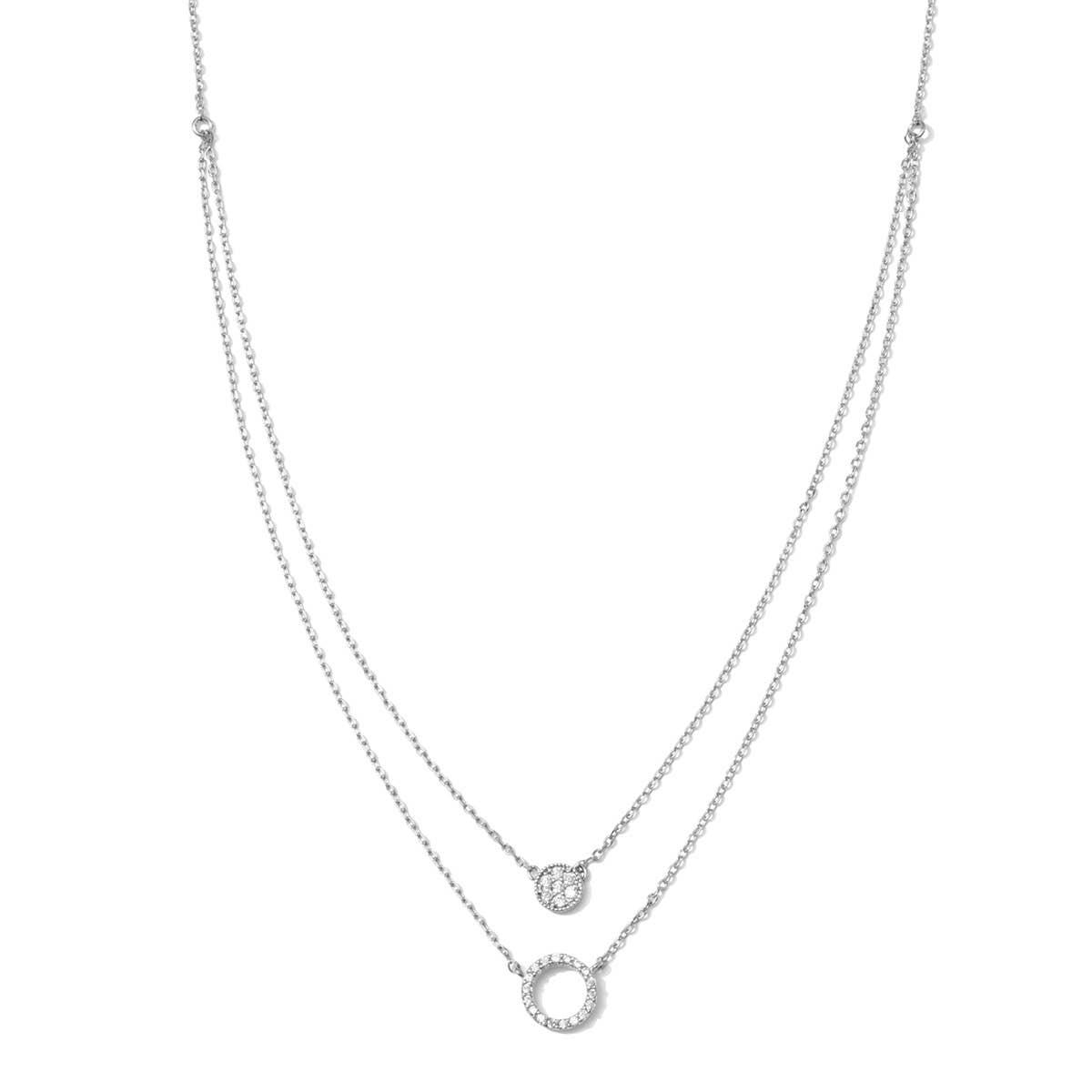 Round Pave Double Appeal Necklace Product Image