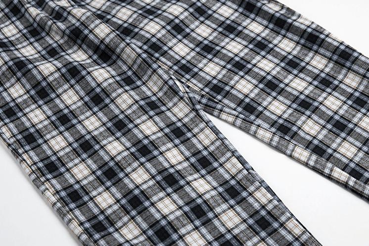 RT No. 3126 DRAWSTRING PLAID PANTS Product Image