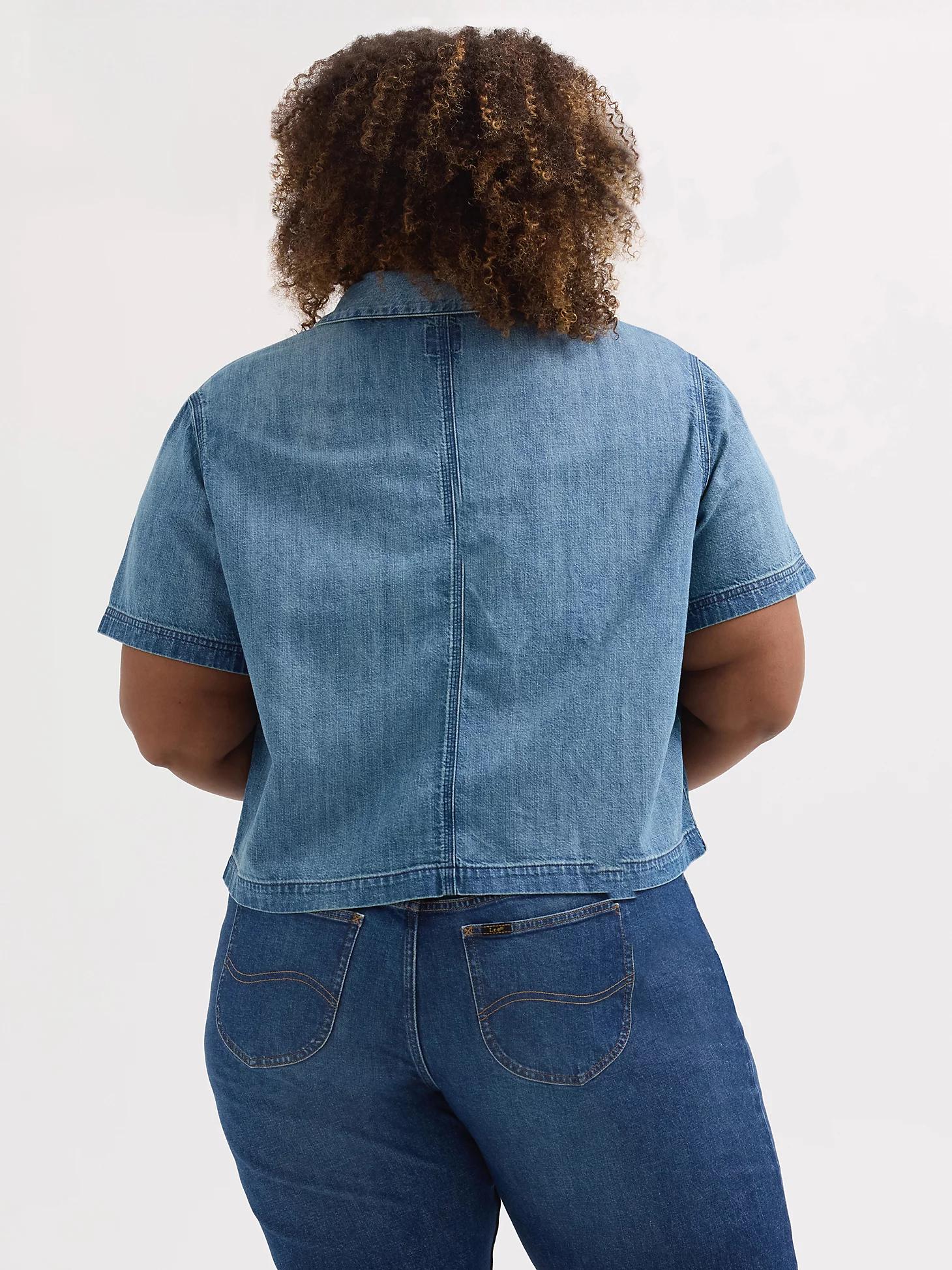 Women's Crop Denim Chore Shirt (Plus) | Women's Tops & Tees | Lee® Product Image
