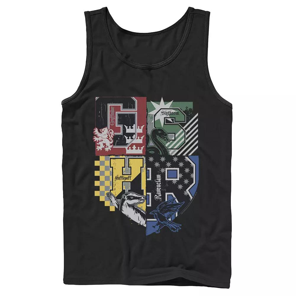 Men's Harry Potter Deathly Hallows 2 House Crests Tank Top,  Product Image
