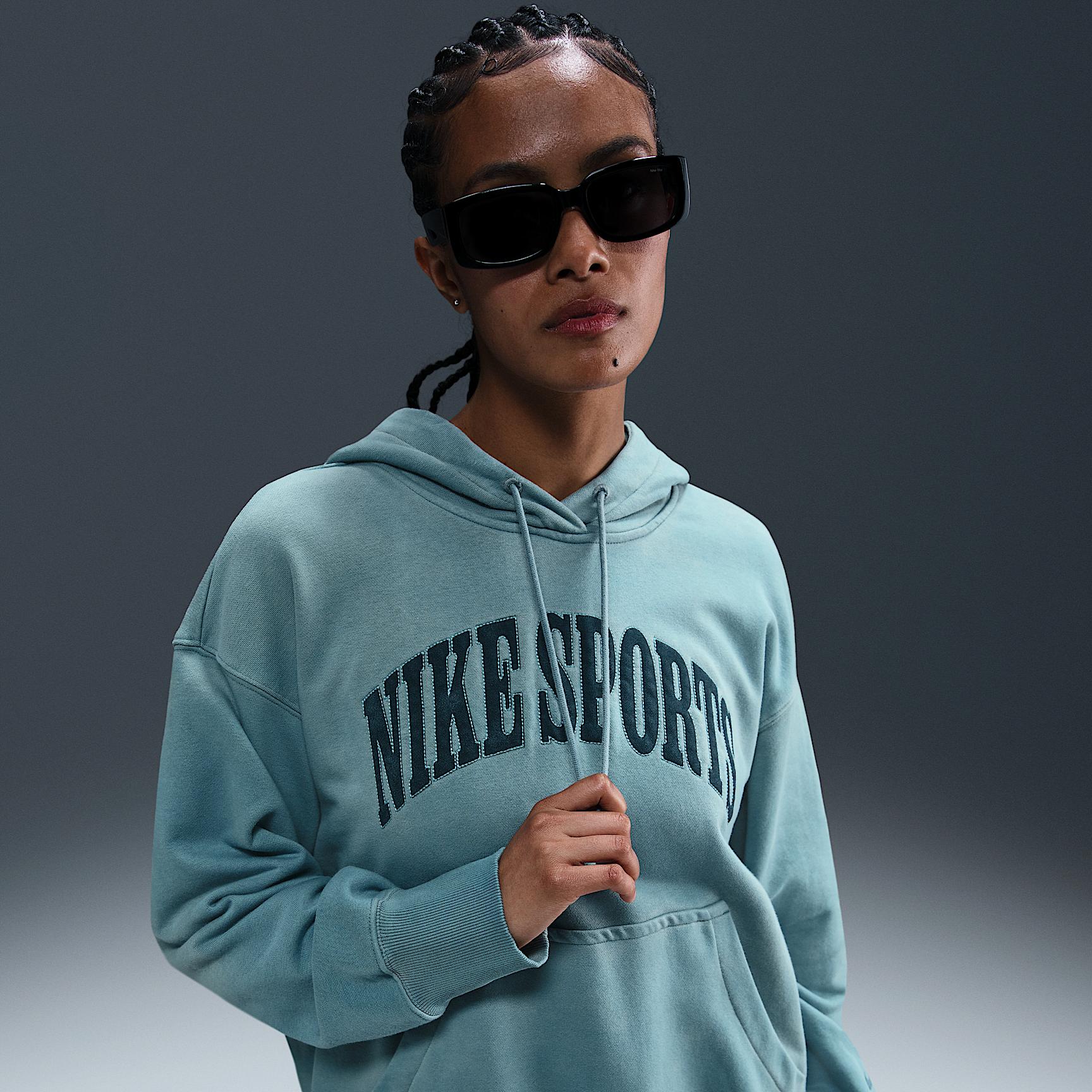 Womens Nike Sportswear Phoenix Fleece Oversized French Terry Hoodie | HJ1235-006 Product Image