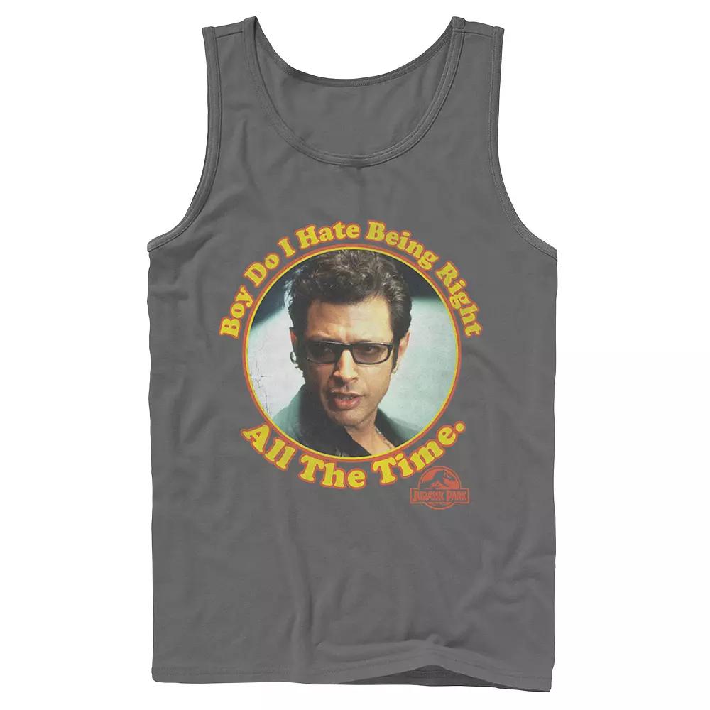 Men's Jurassic Park Hate Being Right All The Time Tank Top,  Product Image
