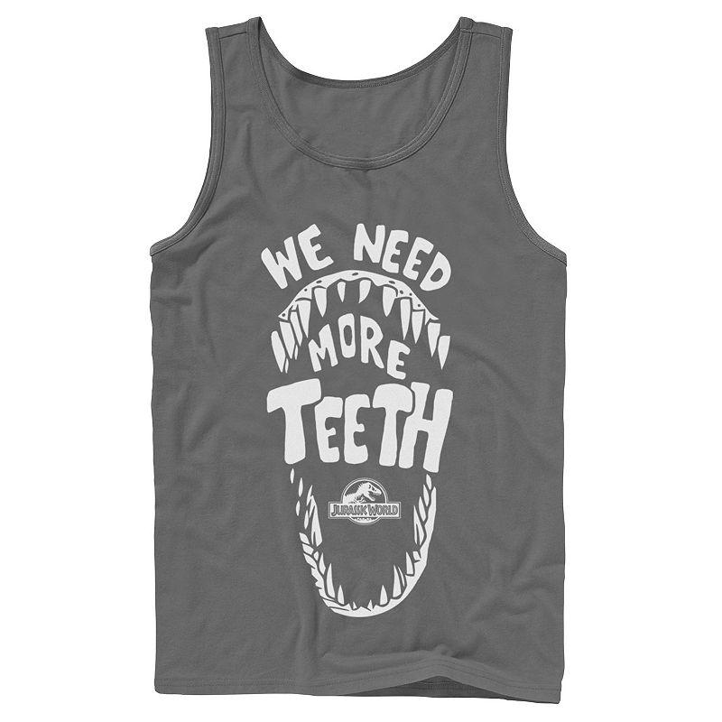 Men's Jurassic World We Need More Teeth Graphic Tank Top,  Product Image
