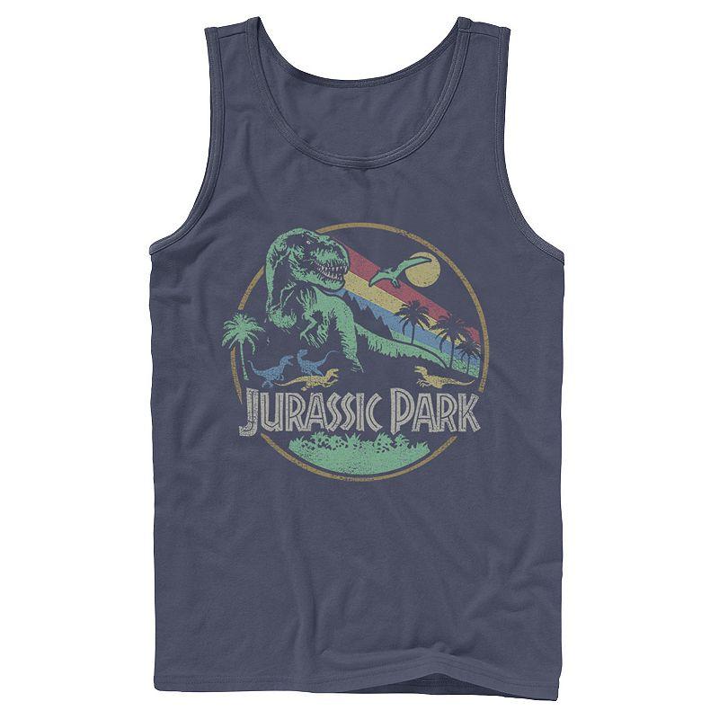 Men's Jurassic Park Kanji T Rex Outline Tank Top,  Product Image