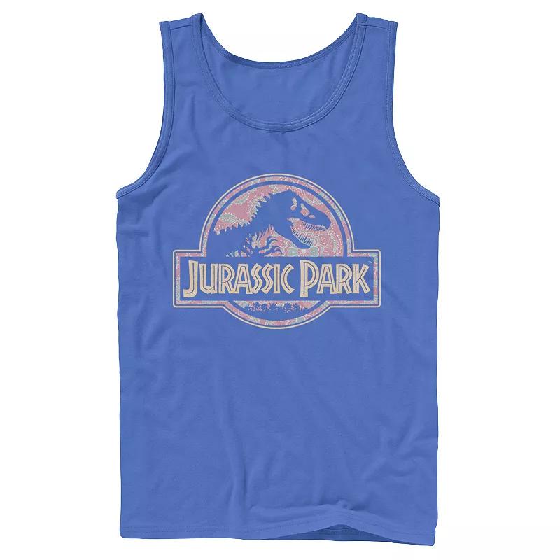 Men's Jurassic Park Floral Mandala Circle Logo Tank Top,  Product Image