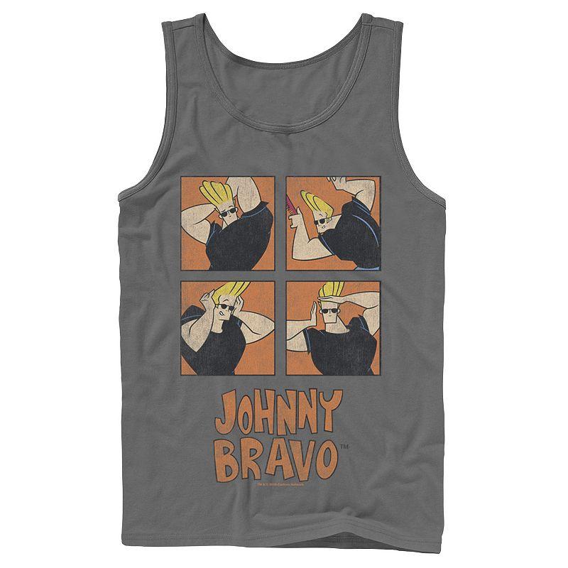 Men's Cartoon Network Johnny Bravo Box Up Hairdo Tank Top,  Product Image