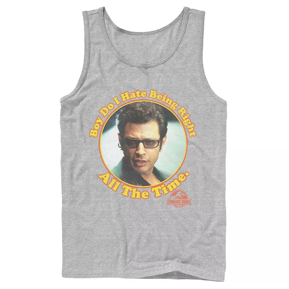 Men's Jurassic Park Hate Being Right All The Time Tank Top,  Product Image