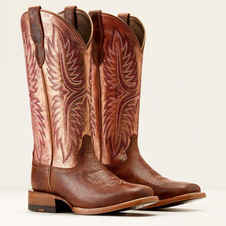 SALE Ariat® Ladies' Brown Frontier Calamity Jane Square Toe Boots Product Image