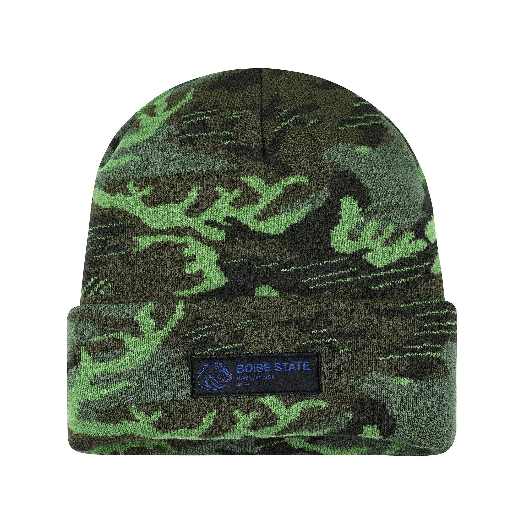 Men's Nike Camo Boise State Broncos Veterans Day Cuffed Knit Hat, Green Product Image