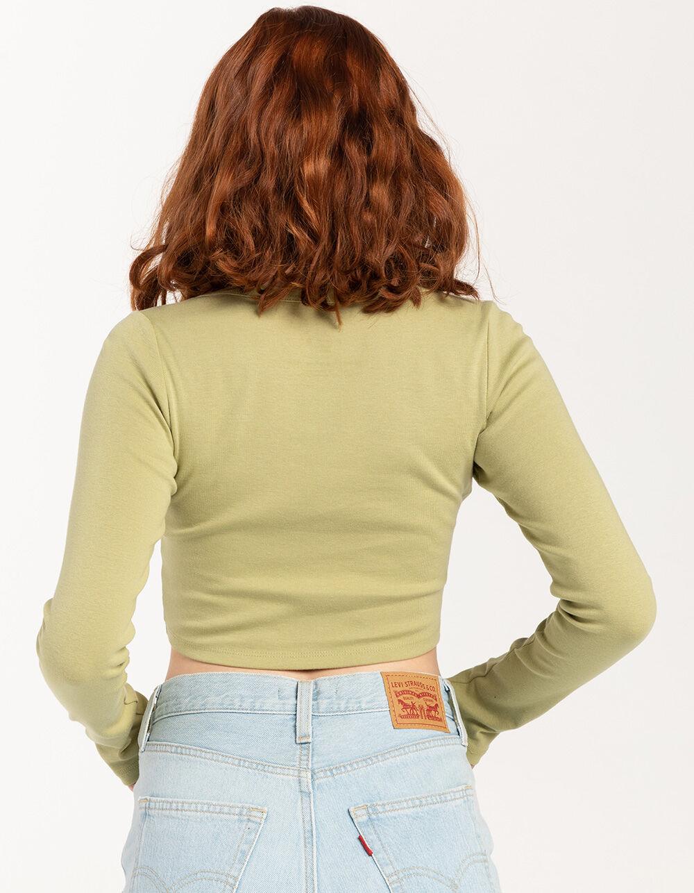 BILLABONG Tropic Breeze Fitted Crop Womens Long Sleeve Tee - ARMY Product Image