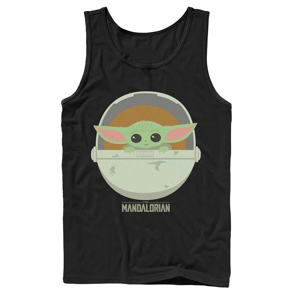 Men's Star Wars The Mandalorian The Child Bassinet Portrait Tank Top,  Product Image