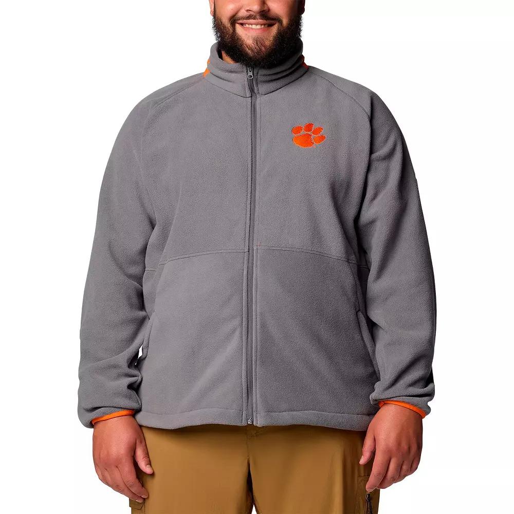 Men's Columbia Gray Clemson Tigers Big & Tall Flanker IV Fleece Raglan Full-Zip Jacket,  Product Image