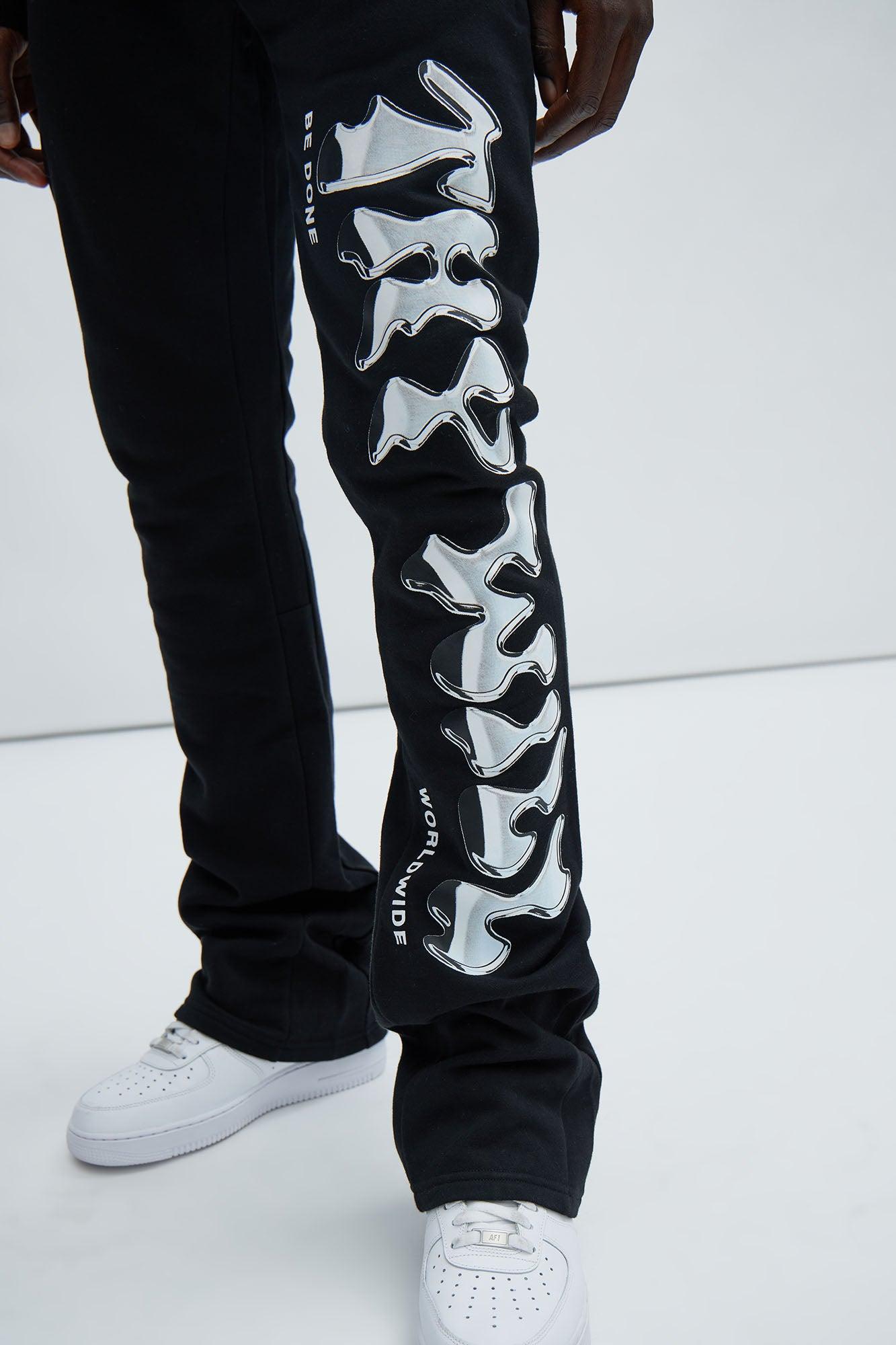 Thy Will Chrome Flare Sweatpant - Black Product Image