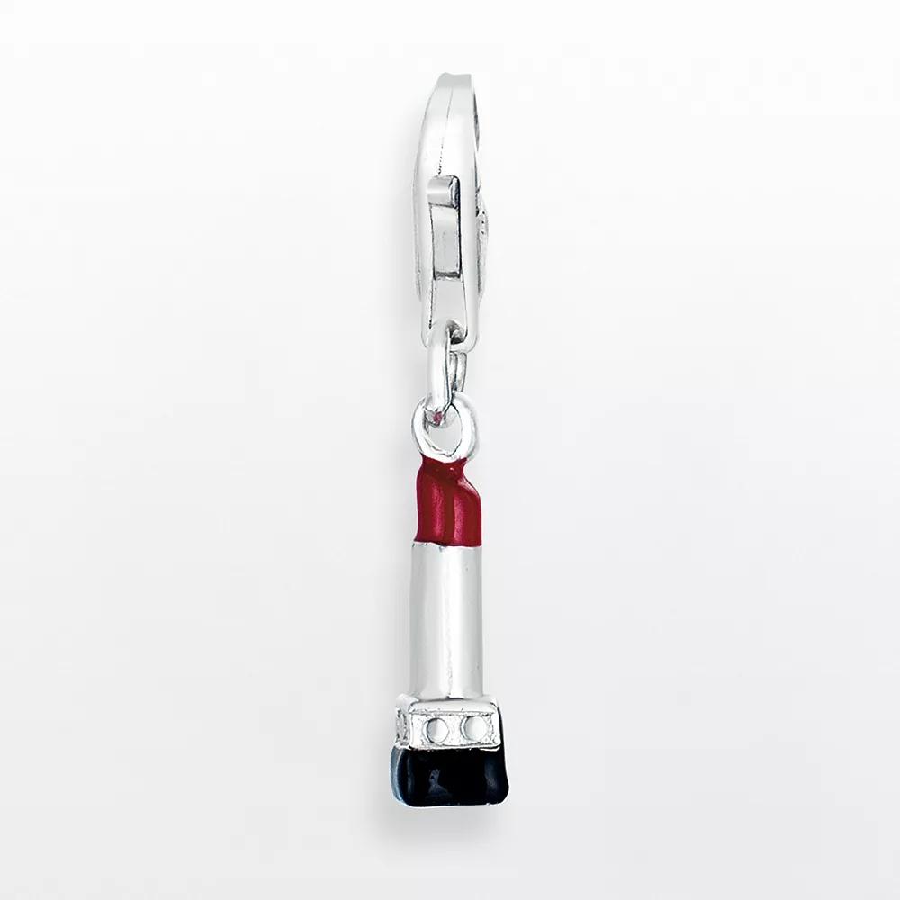 Sterling Silver Lipstick Charm, Women's Product Image