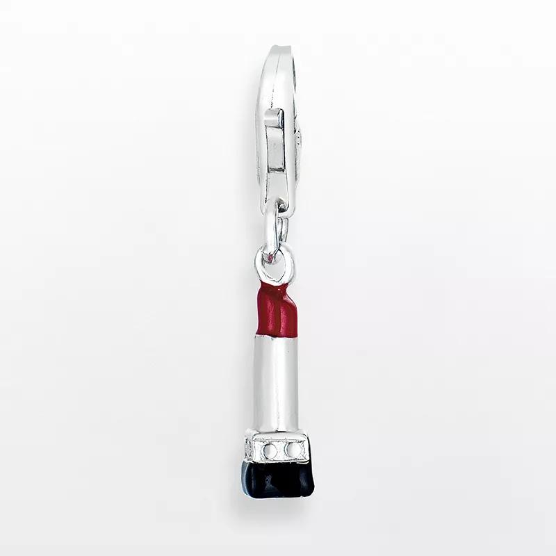 Sterling Silver Lipstick Charm, Women's Product Image