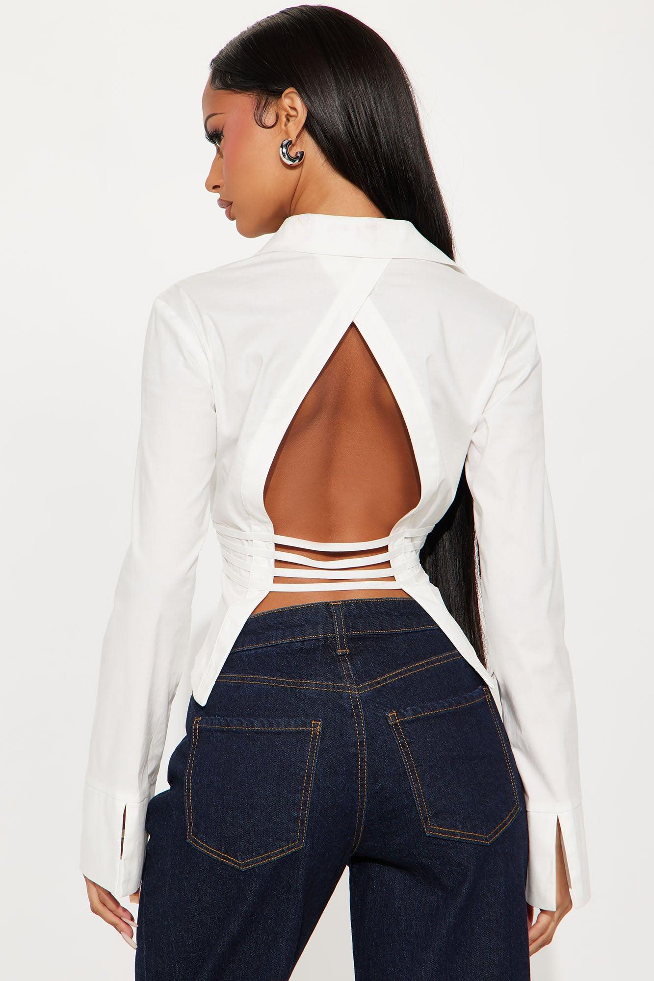 One Of A Kind Poplin Blouse - White Female Product Image