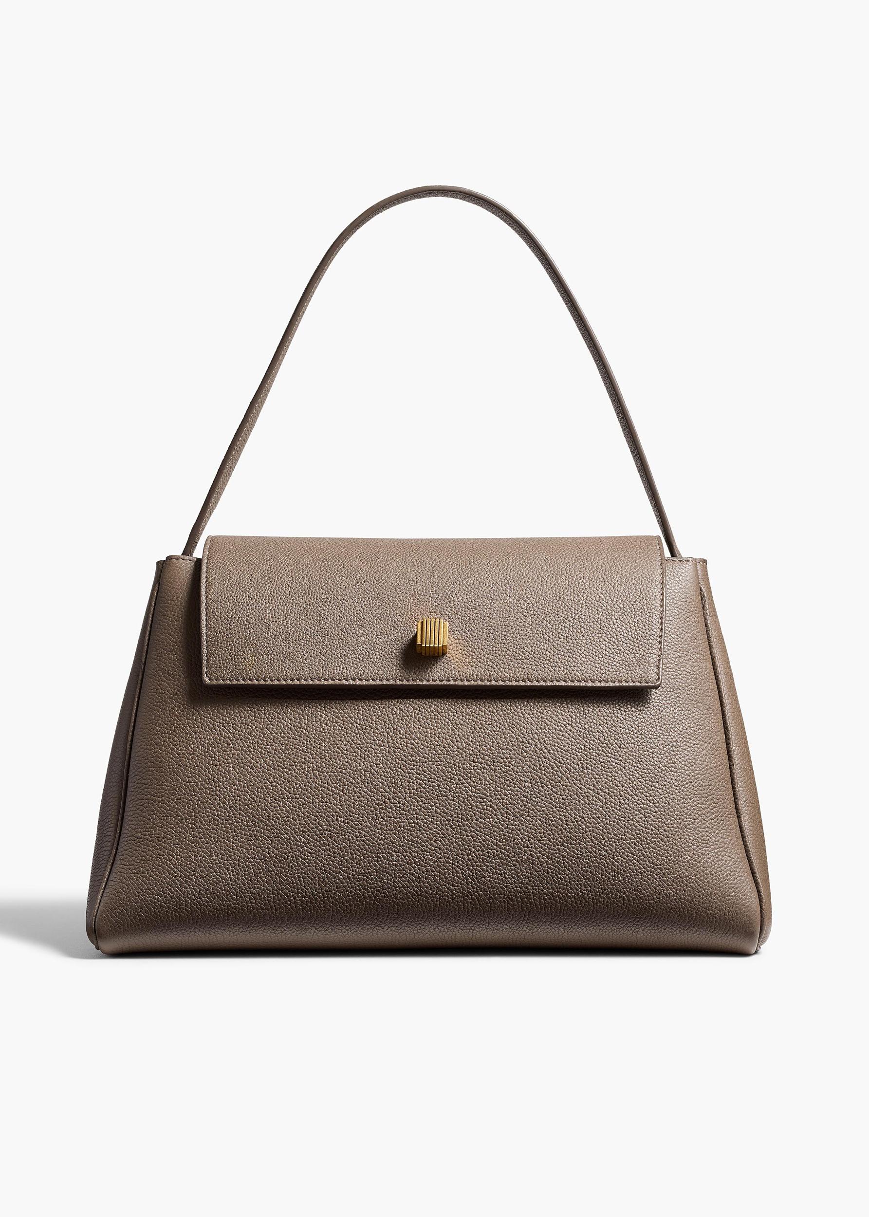 Audrey Top Handle Bag in Elephant Pebbled Leather Product Image