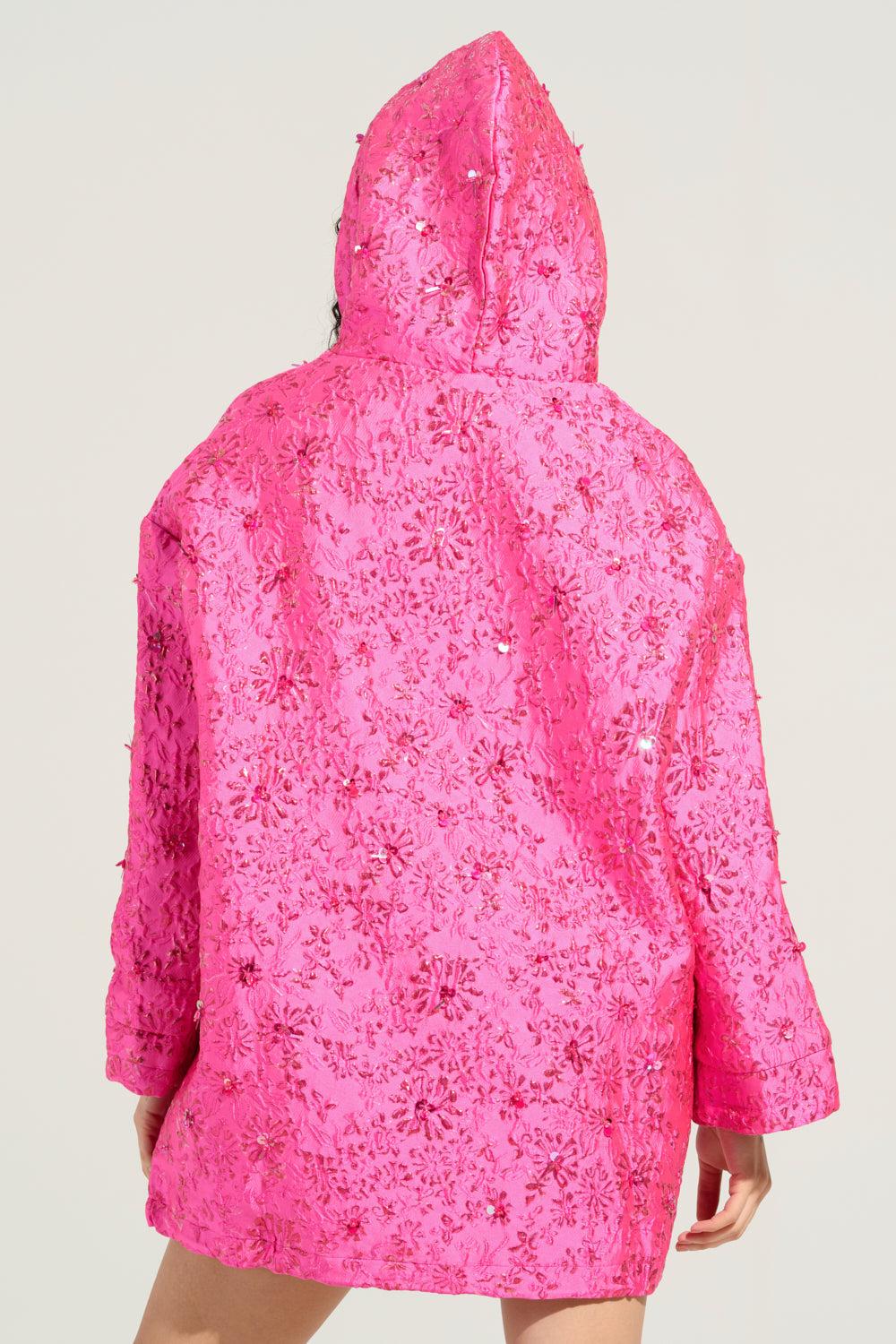 WOKE UP LIKE THIS BROCADE SWEATSHIRT DRESS Product Image