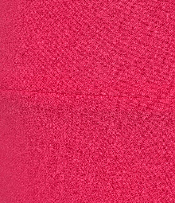 Calvin Klein Scuba Crepe Short Petal Sleeve Crew Neck Sheath Dress Product Image