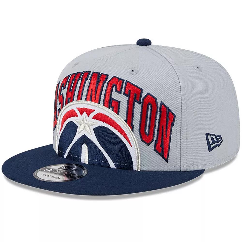 Men's New Era Gray/Navy Washington Wizards Tip-Off Two-Tone 9FIFTY Snapback Hat, Wiz Grey Product Image