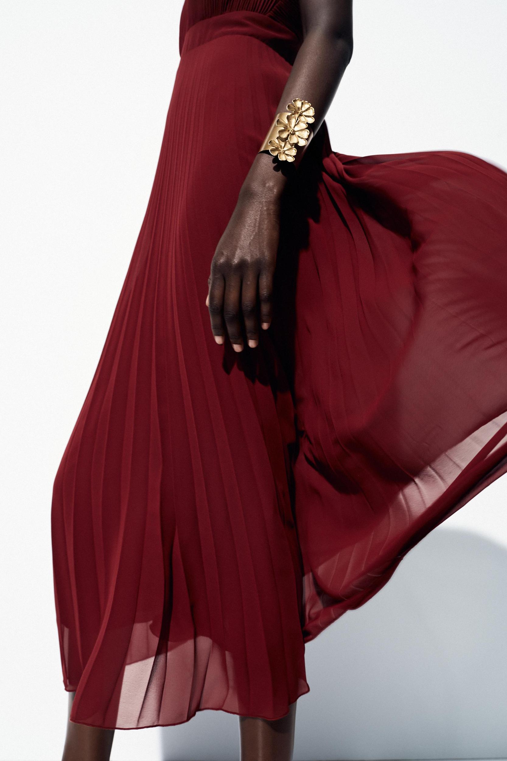 PLEATED MIDI DRESS Product Image