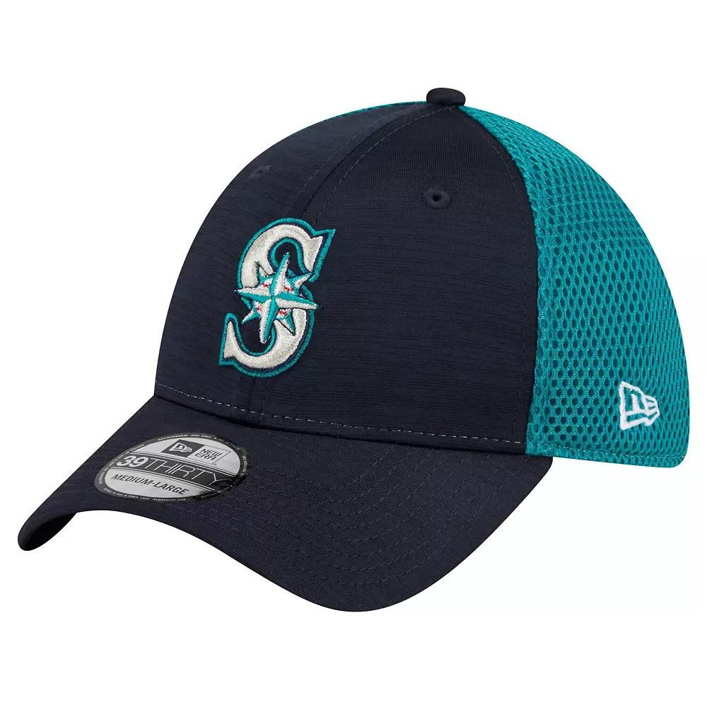 Men's New Era Navy Seattle Mariners Neo 39THIRTY Flex Hat, Size: Small/Medium, Blue Product Image