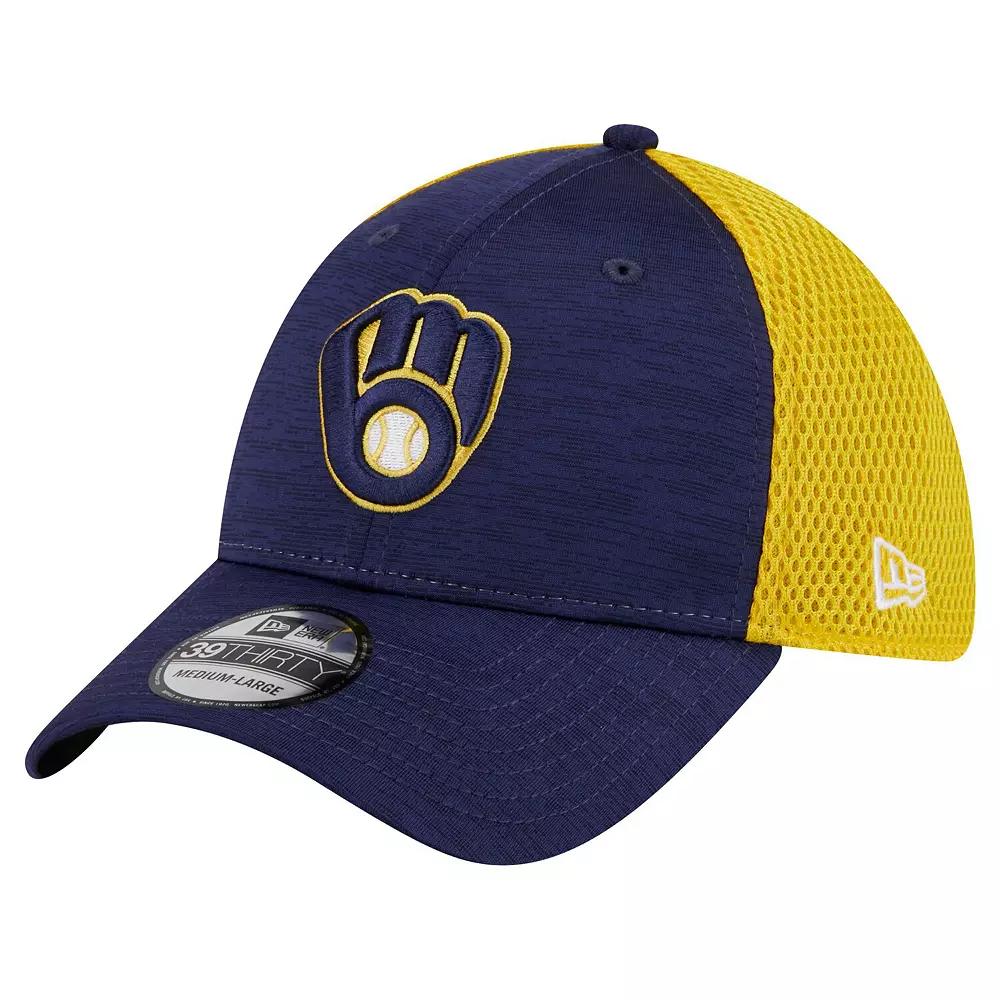 Men's New Era Navy Milwaukee Brewers Neo 39THIRTY Flex Hat, Size: Medium/Large, Blue Product Image