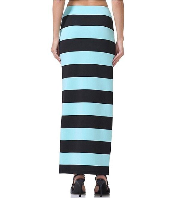 AFRM Franny Stripe Printed Matte Scuba Coordinating Maxi Skirt Product Image