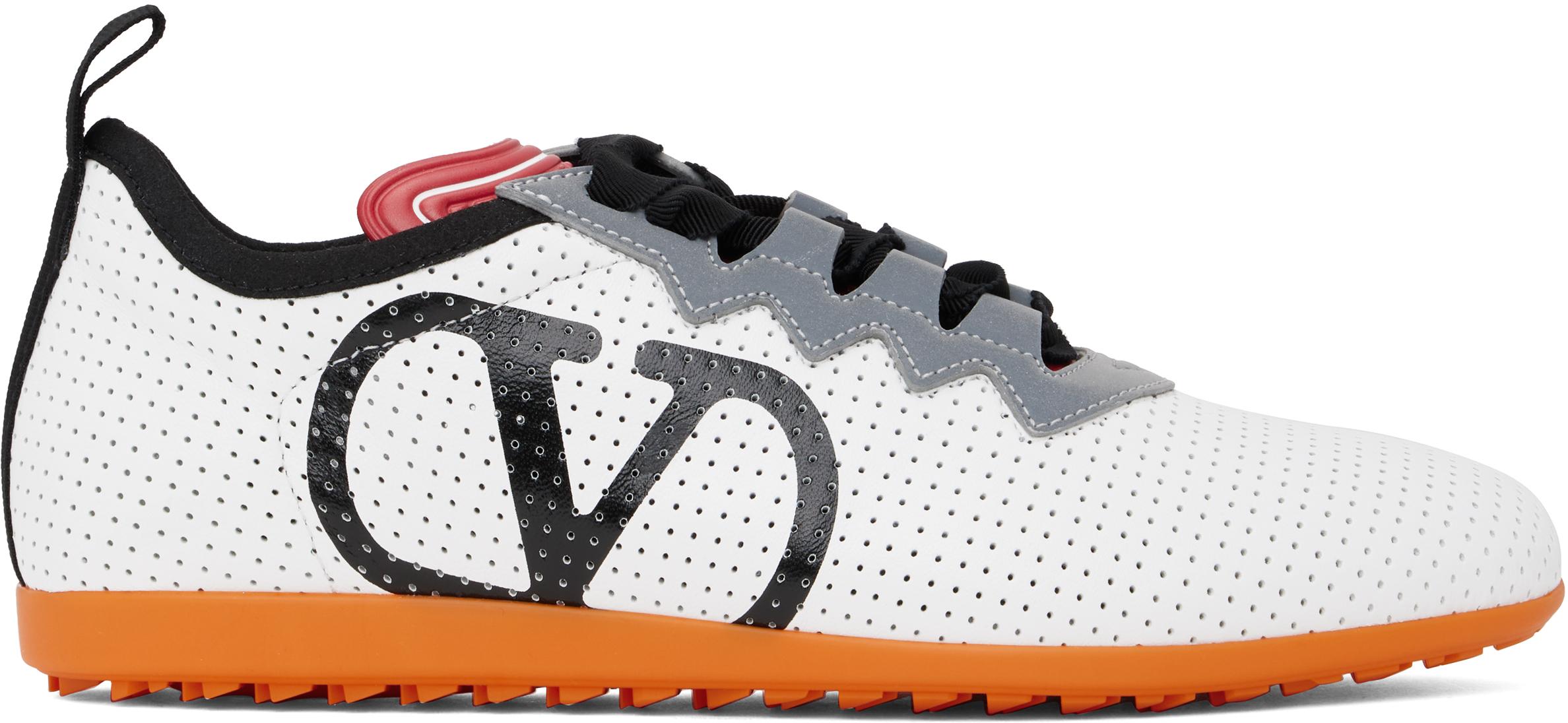 VALENTINO GARAVANI Chromathon Low-top Sneakers In Perforated Leather In Multi Product Image