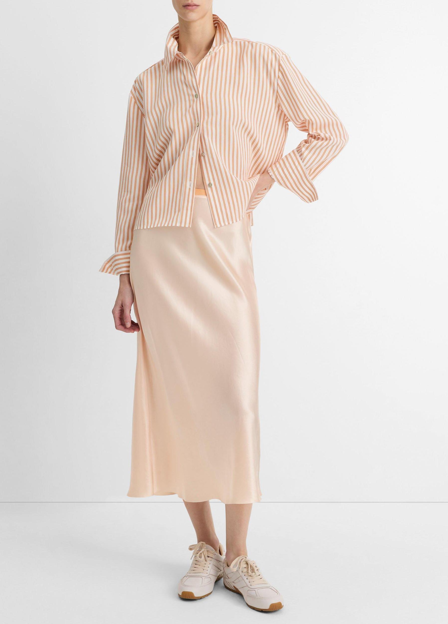 Till Stripe Cropped Button-Front Shirt Product Image