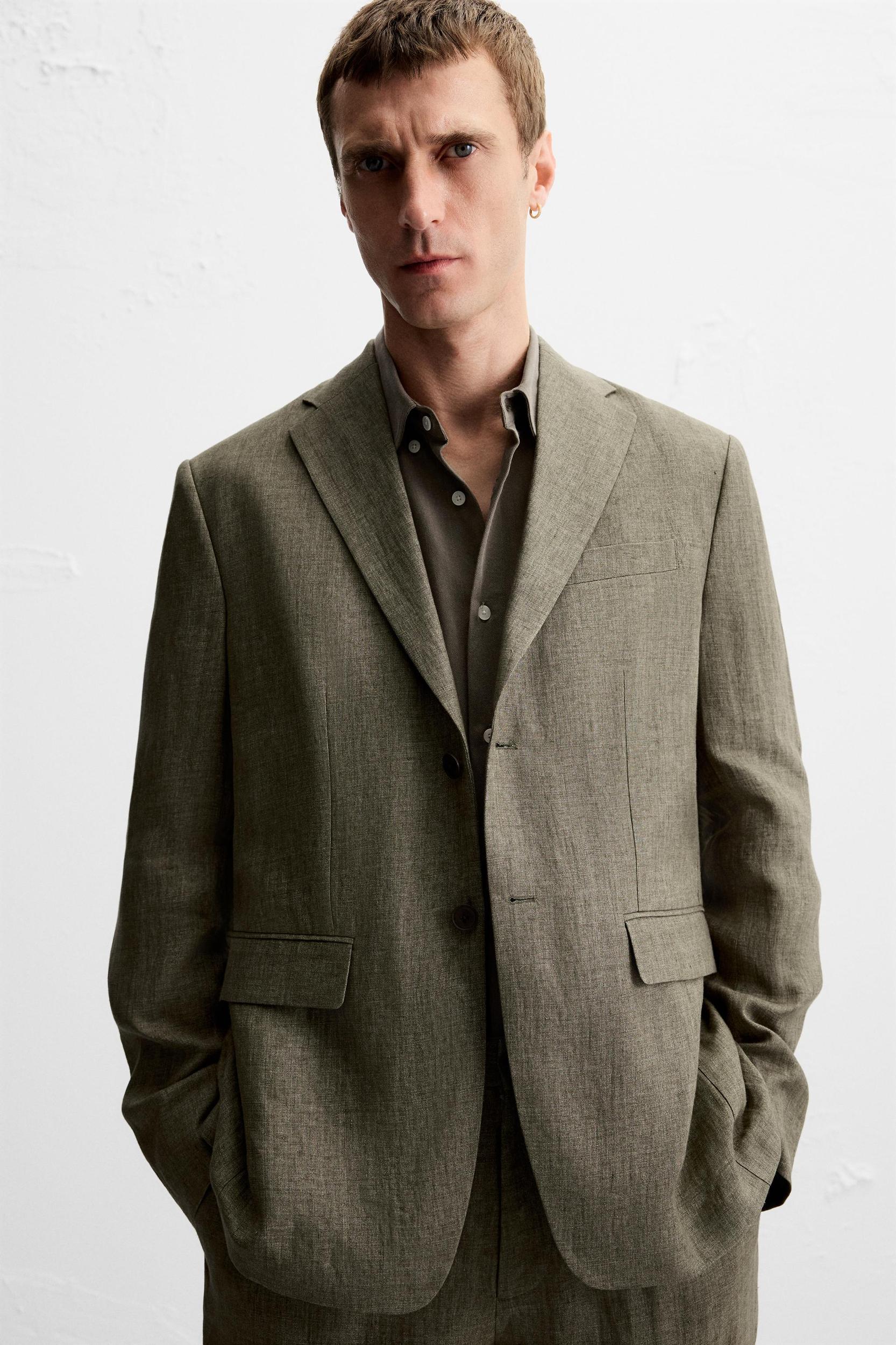 100% LINEN SUIT BLAZER Product Image