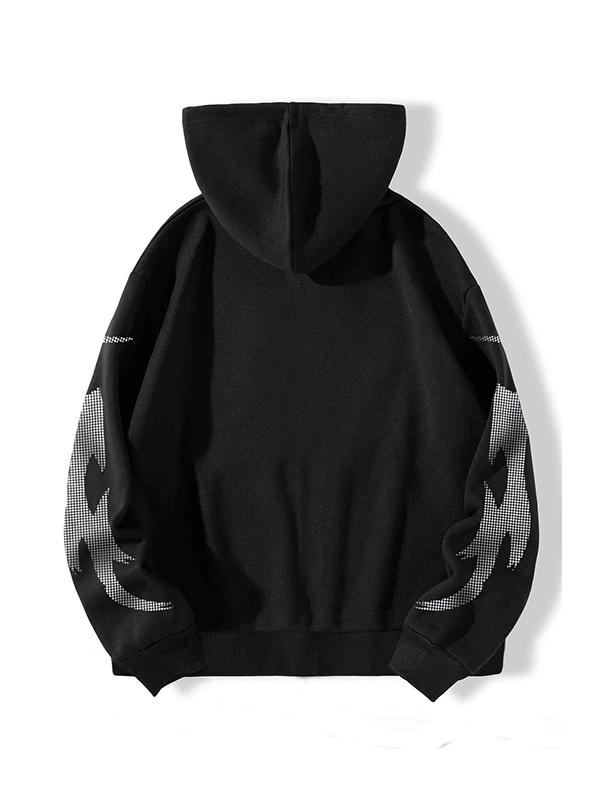 Butterfly Pixel Print Oversized Hoodie Product Image