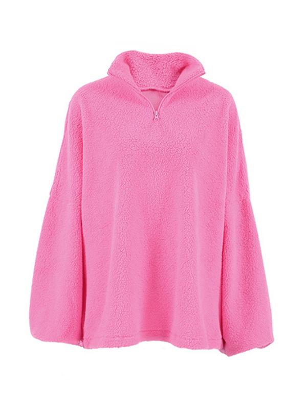 Solid Lambswool Half Zip Sweatshirt Product Image