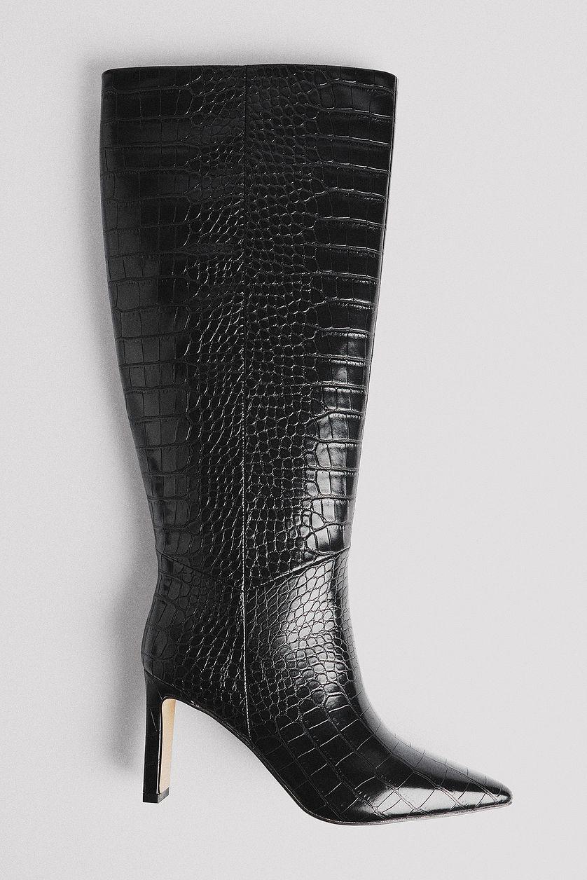Croc Pointy Toe Boots Product Image