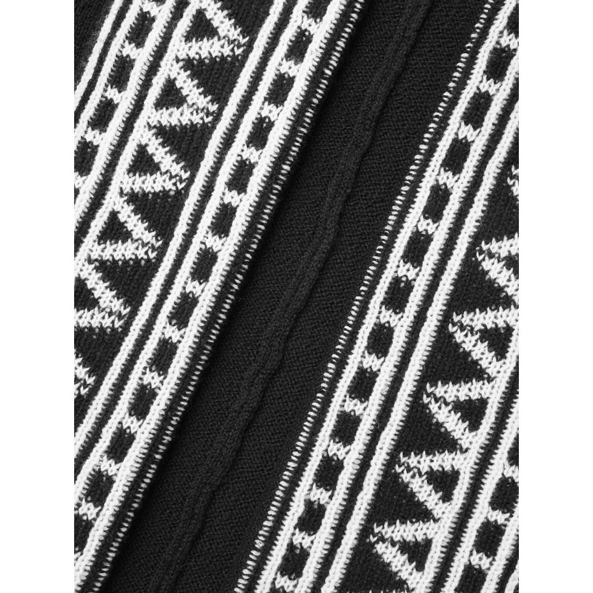 Plus Size Dolman Sleeves Kimono Collar Cardigan Black Women Casual Loose Long Sleeve Everyday Cardigans BloomChic 10/M Product Image