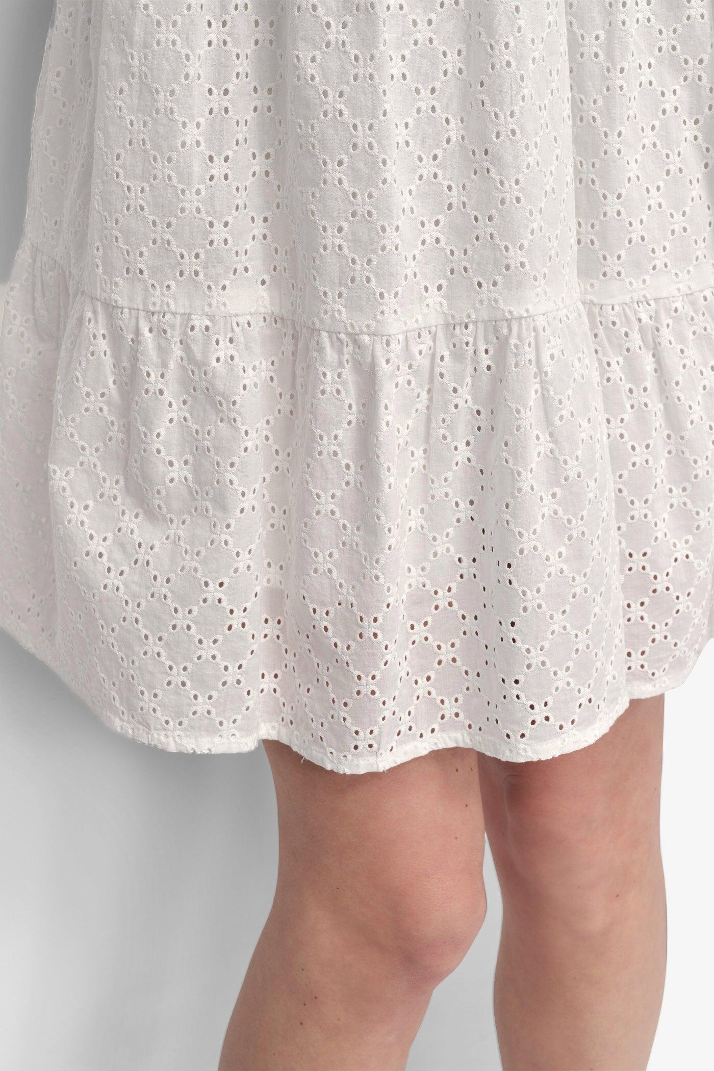 SLEEVELESS EYELET TIERED DRESS Product Image