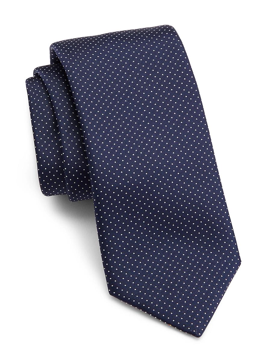 Mens Dot-Patterned Silk Tie Product Image