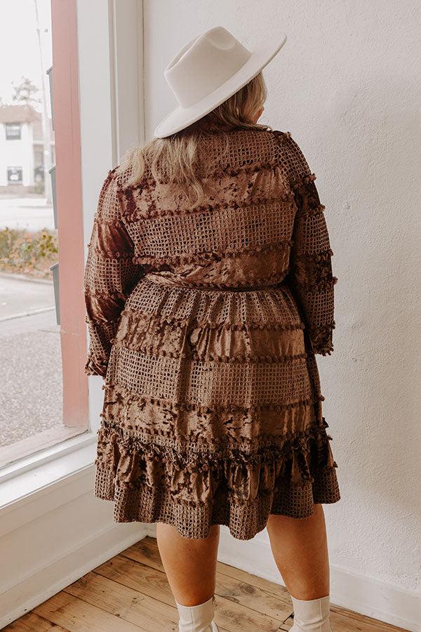 Twilight Magic Velvet Mini Dress Curves Product Image